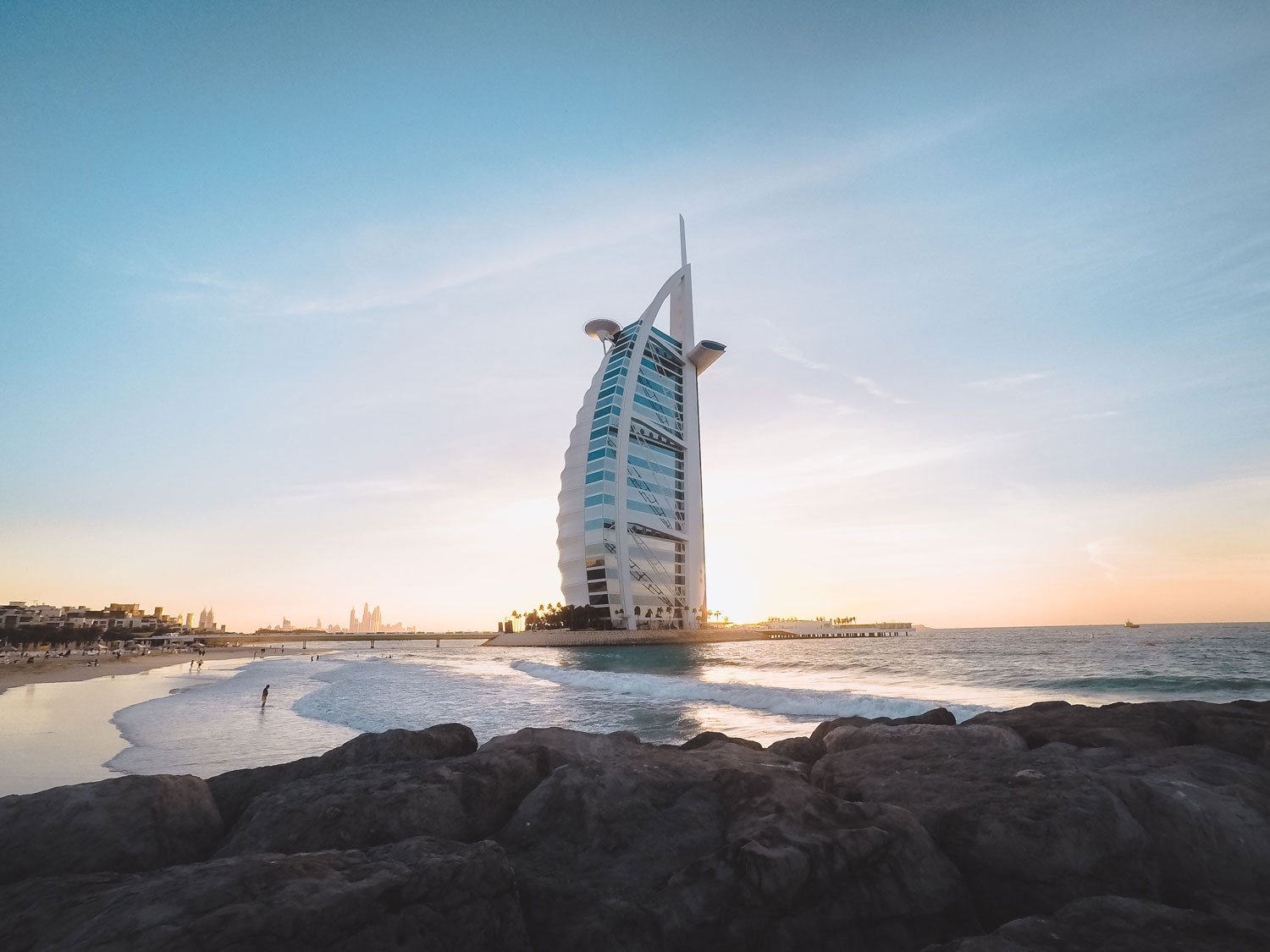 Burj Al Arab at sunset, Dubai